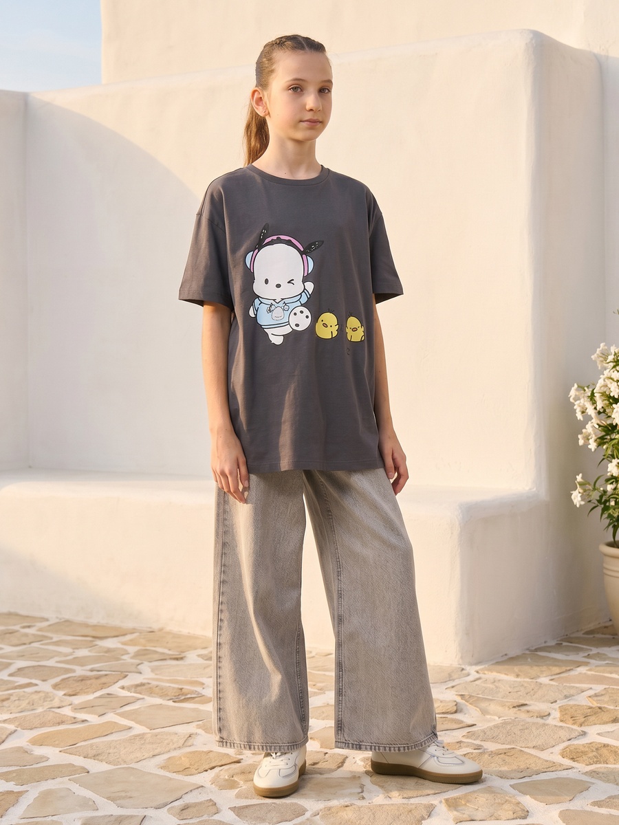 Pochacco Print Oversized T-Shirt