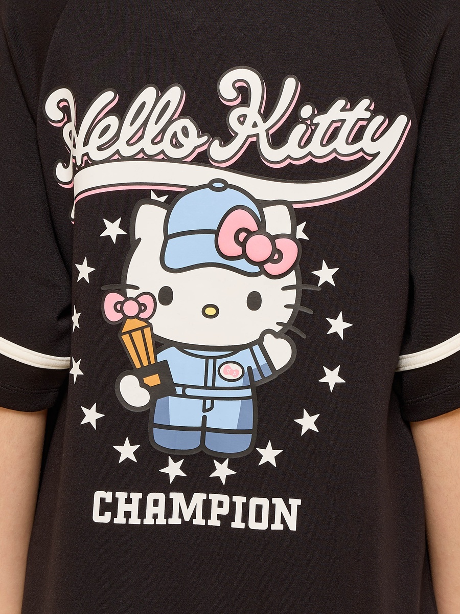Hello Kitty Print Oversized T-Shirt