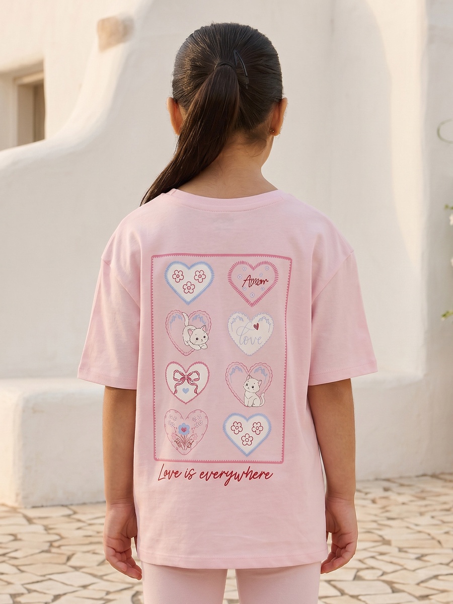 Graphic Print Oversized Cotton T-Shirt
