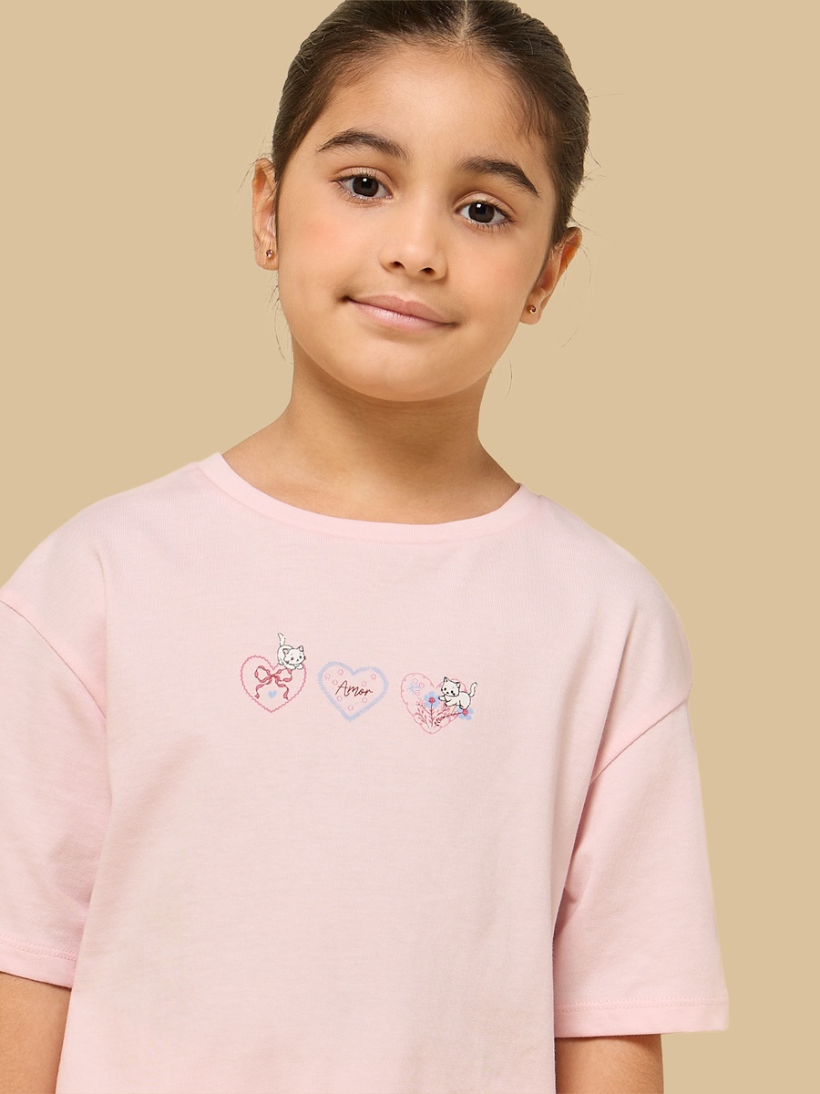 Graphic Print Oversized Cotton T-Shirt