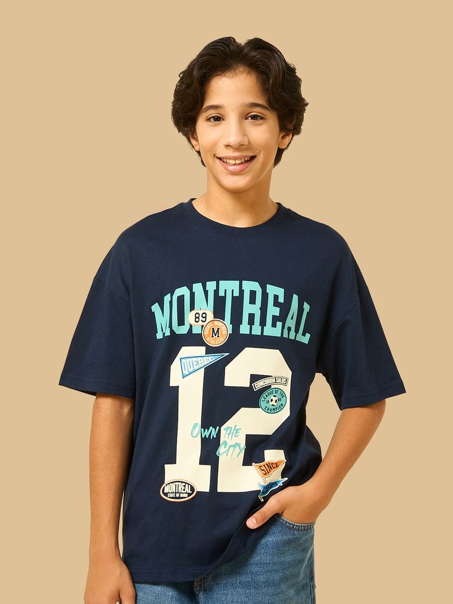 Varsity Print Cotton T-Shirt