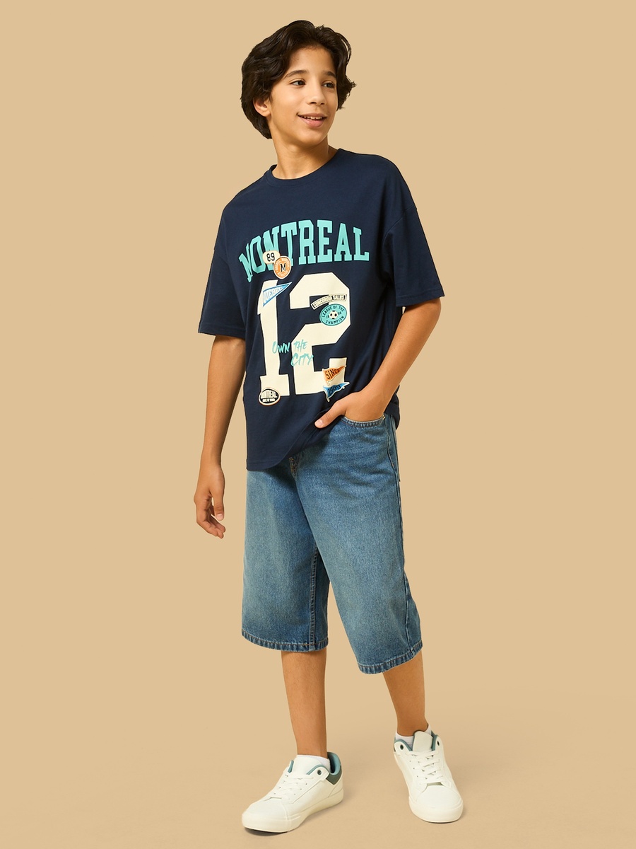 Varsity Print Cotton T-Shirt