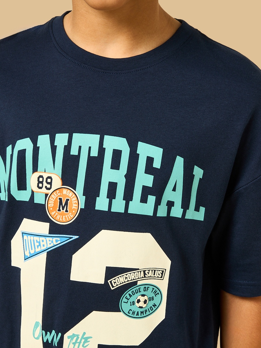 Varsity Print Cotton T-Shirt
