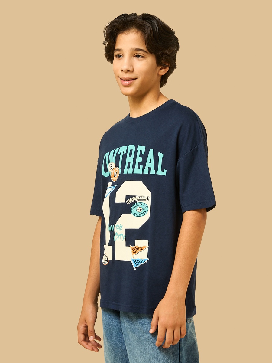 Varsity Print Cotton T-Shirt
