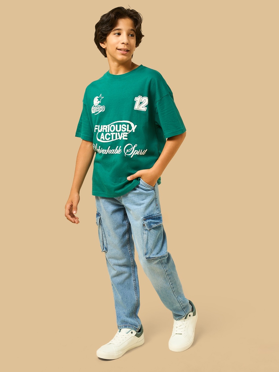 Varsity Print Cotton T-Shirt