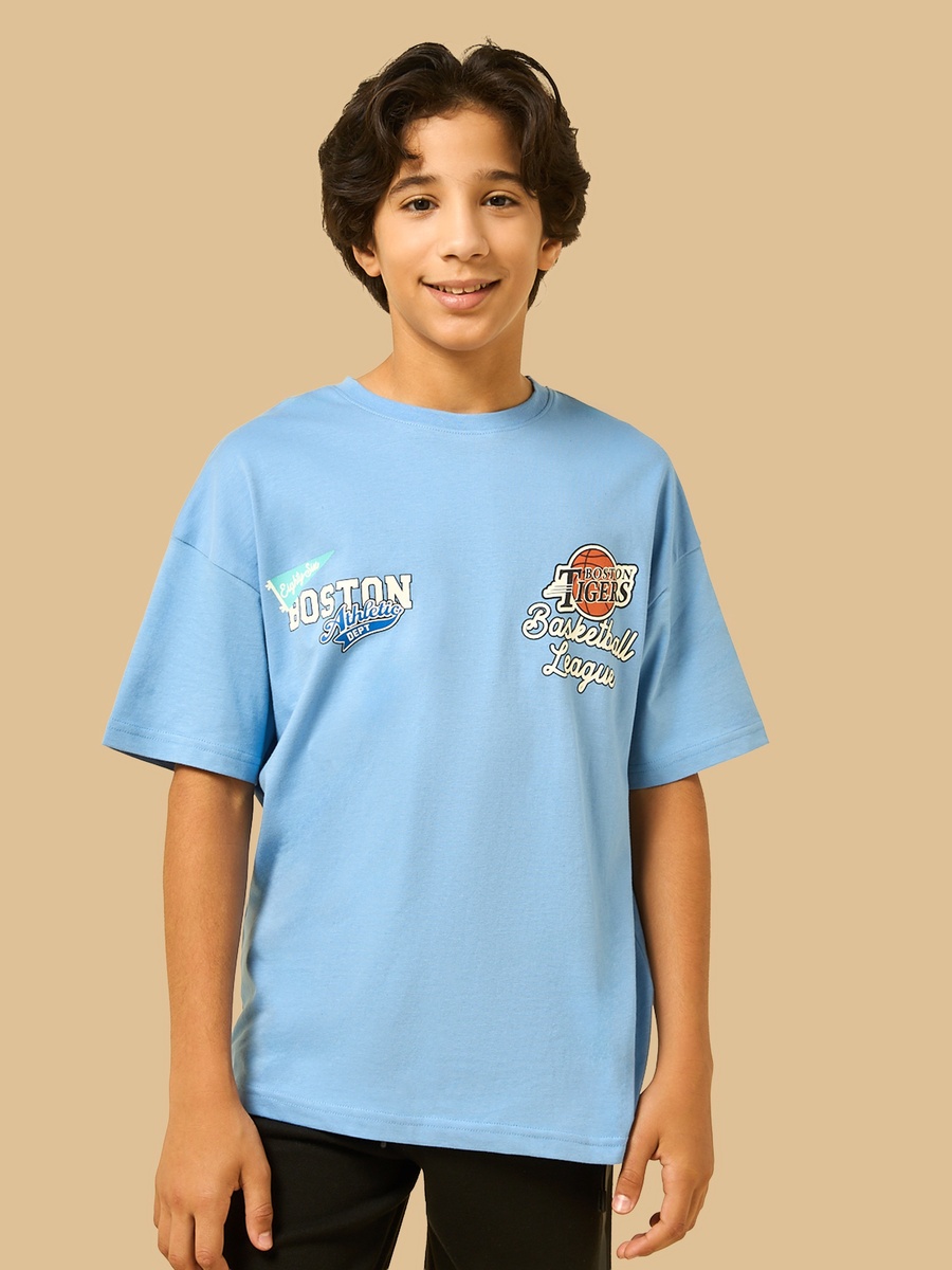 Boston Tigers Print Cotton T-Shirt
