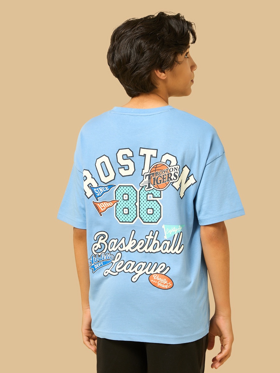 Boston Tigers Print Cotton T-Shirt
