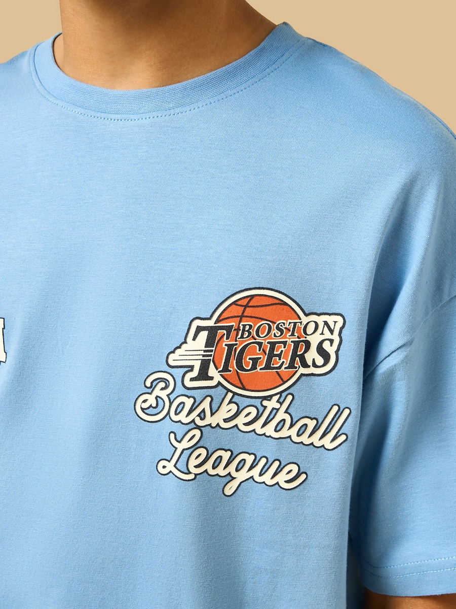 Boston Tigers Print Cotton T-Shirt