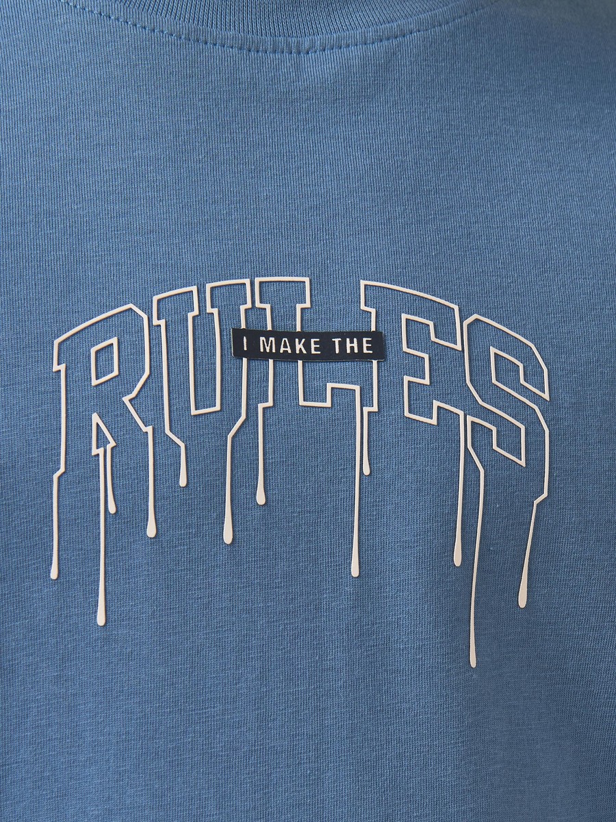 Slogan Print Cotton T-Shirt