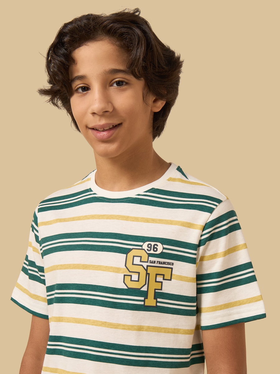 Striped Cotton T-Shirt