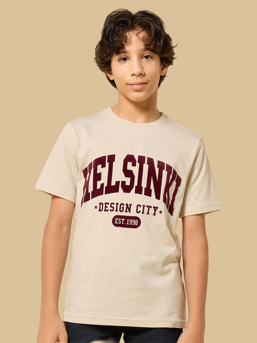 Varsity Print Cotton T-Shirt