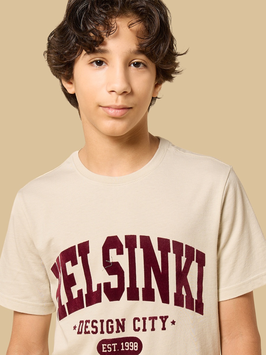Varsity Print Cotton T-Shirt