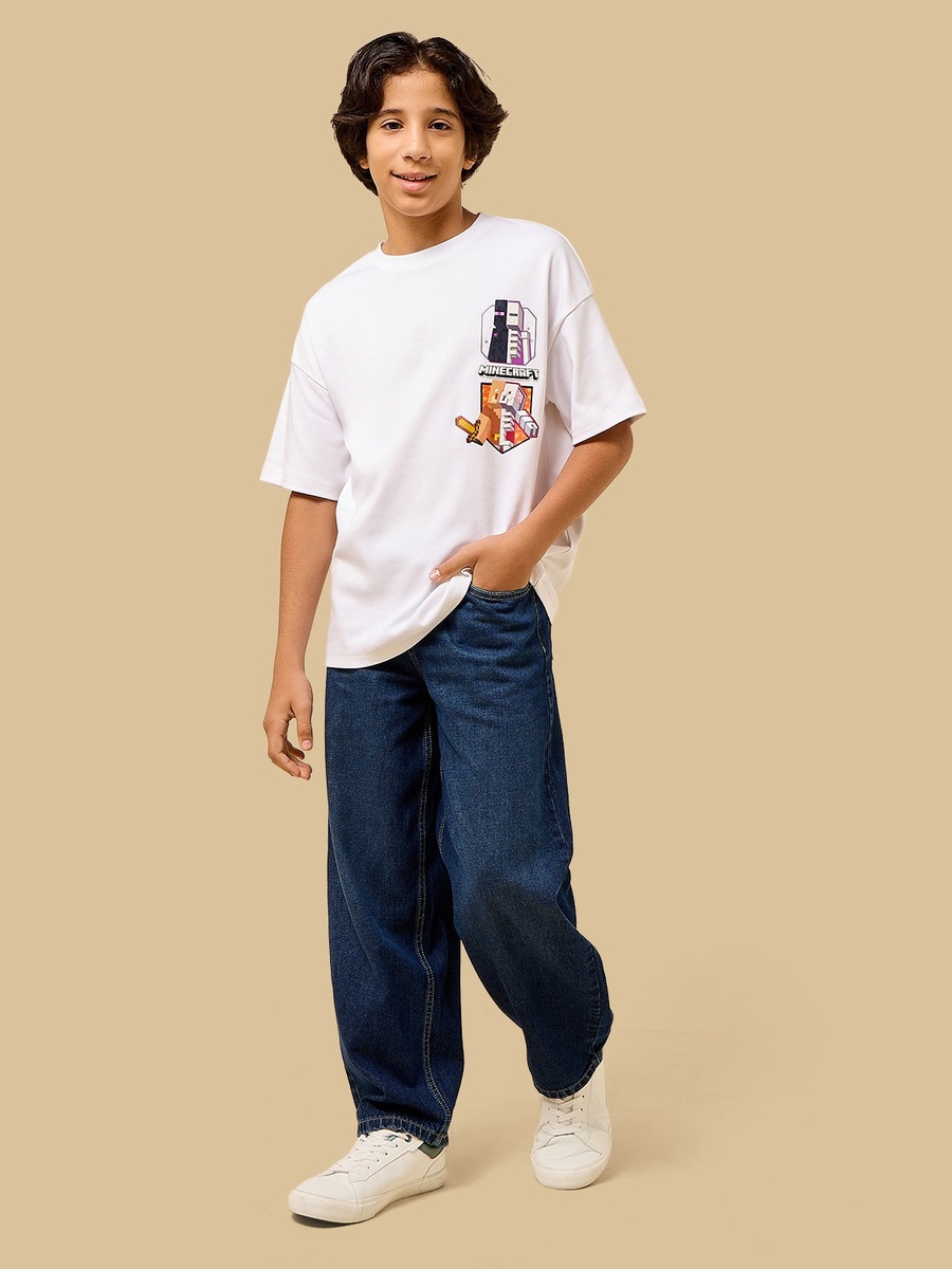 Minecraft Print Cotton T-Shirt