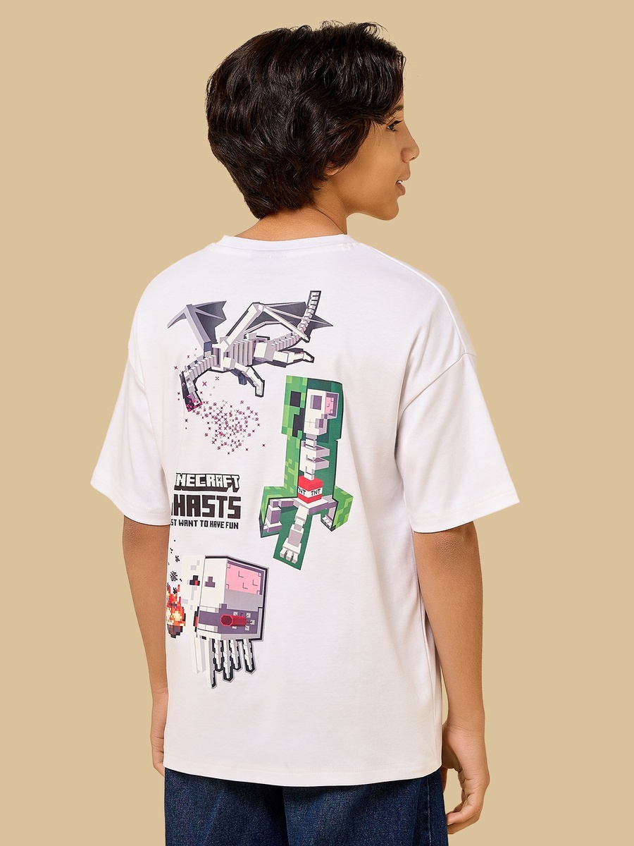 Minecraft Print Cotton T-Shirt