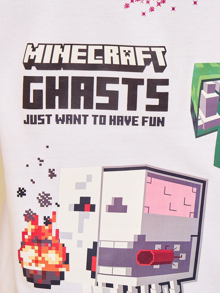Minecraft Print Cotton T-Shirt