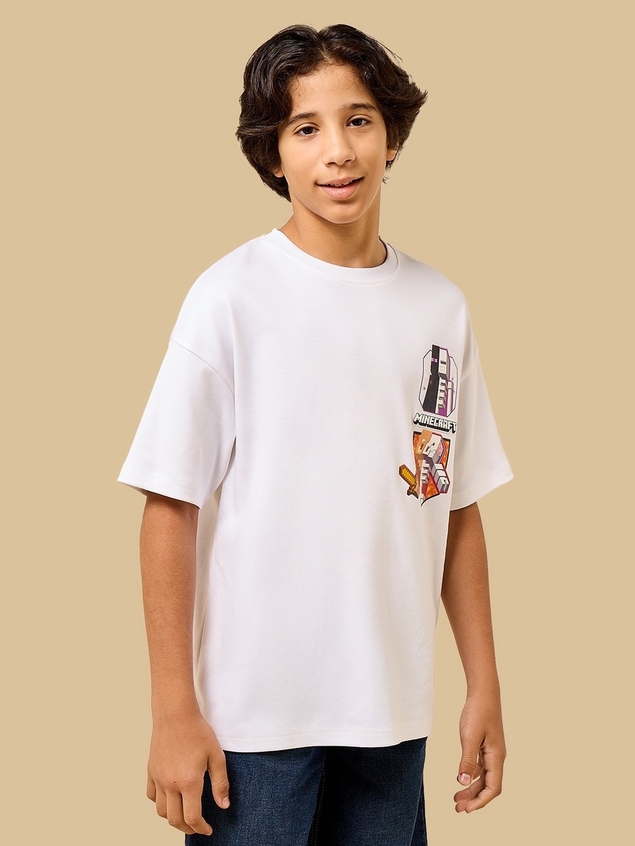 Minecraft Print Cotton T-Shirt