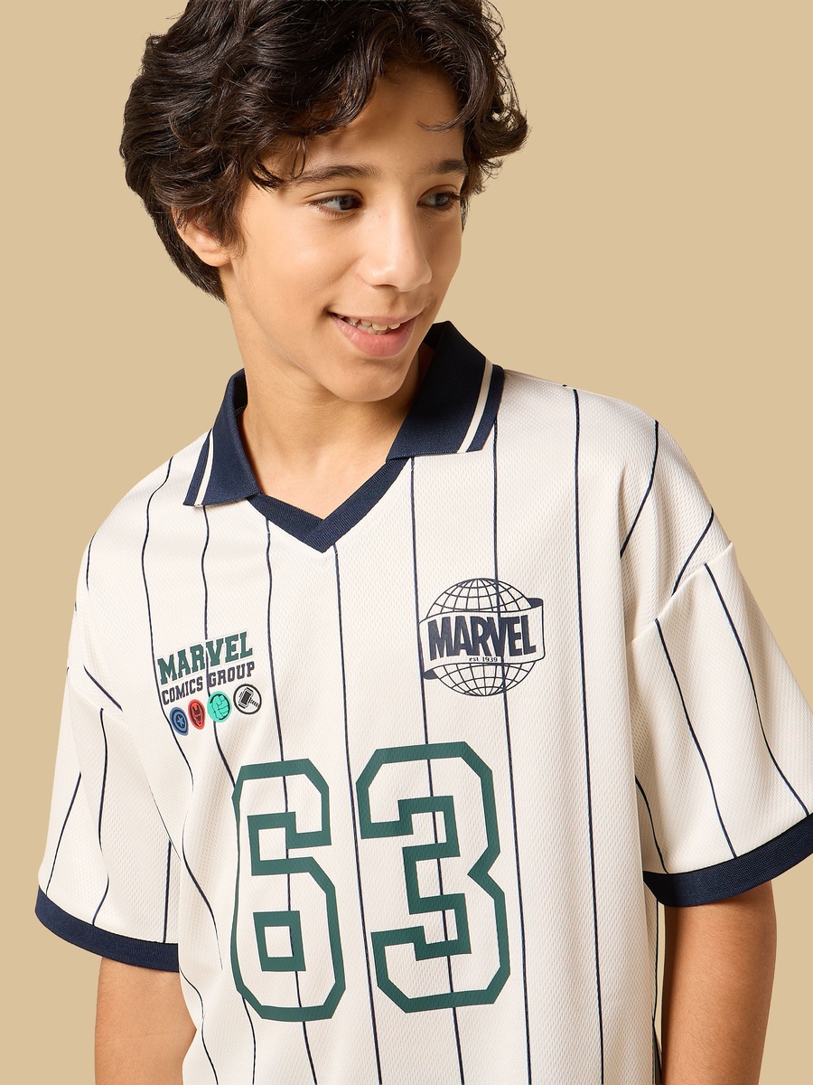 Marvel Striped Polo T-Shirt