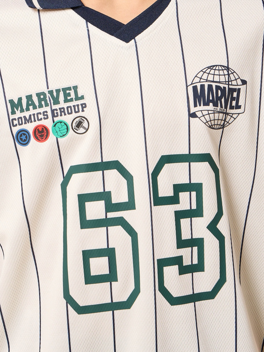 Marvel Striped Polo T-Shirt