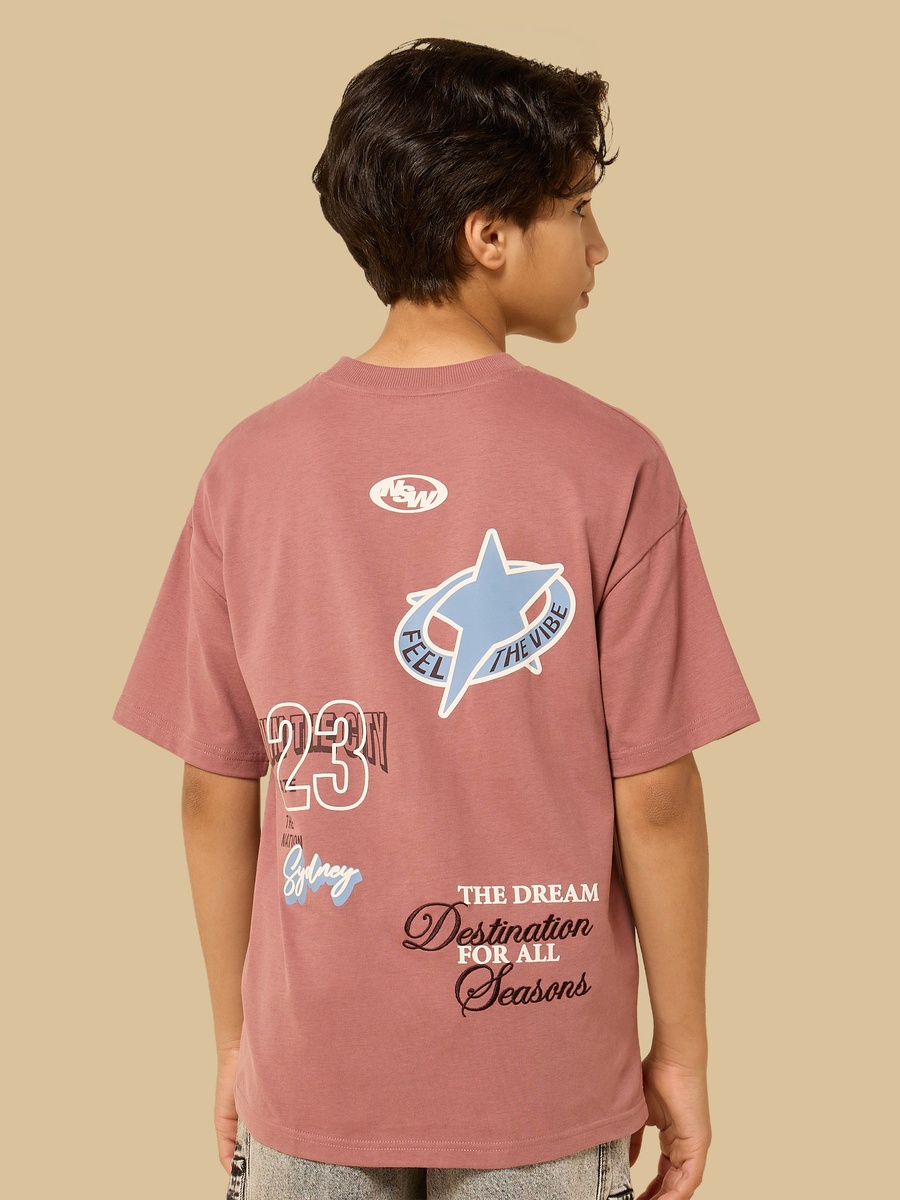 Slogan Print Cotton T-Shirt
