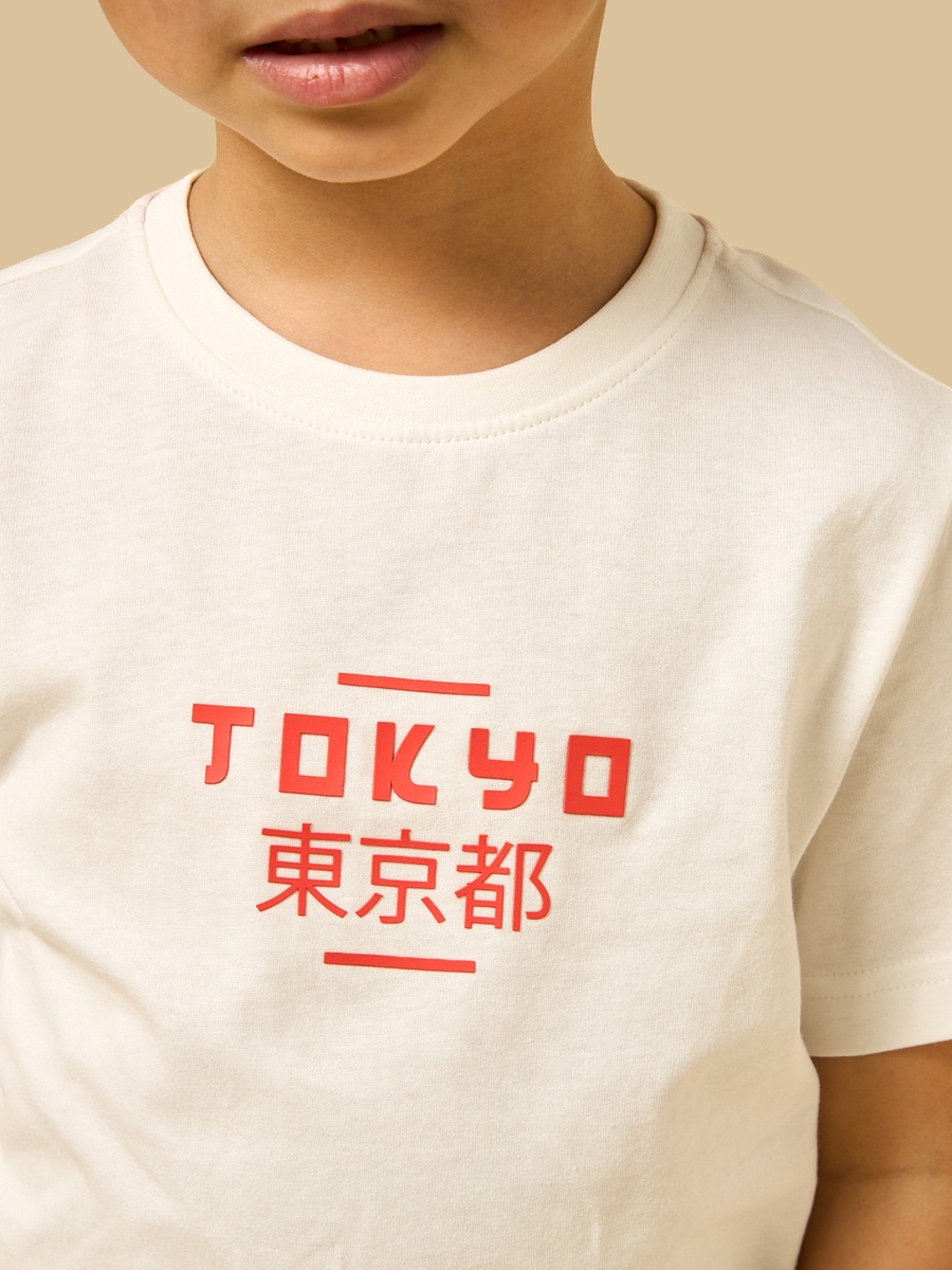 Tokyo Print Cotton T-Shirt