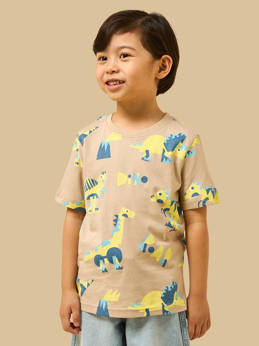 Dinosaur Print Cotton T-Shirt