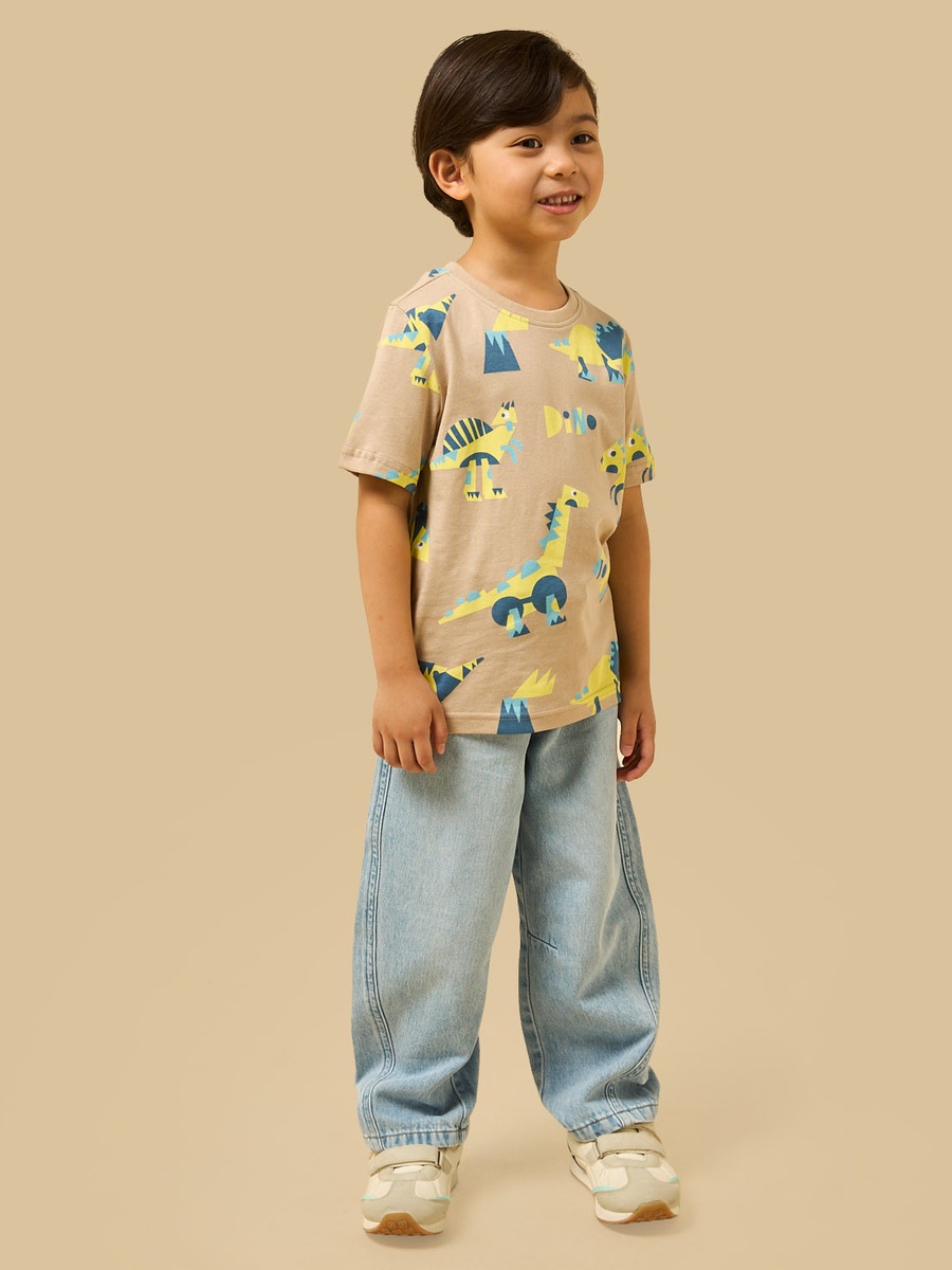 Dinosaur Print Cotton T-Shirt