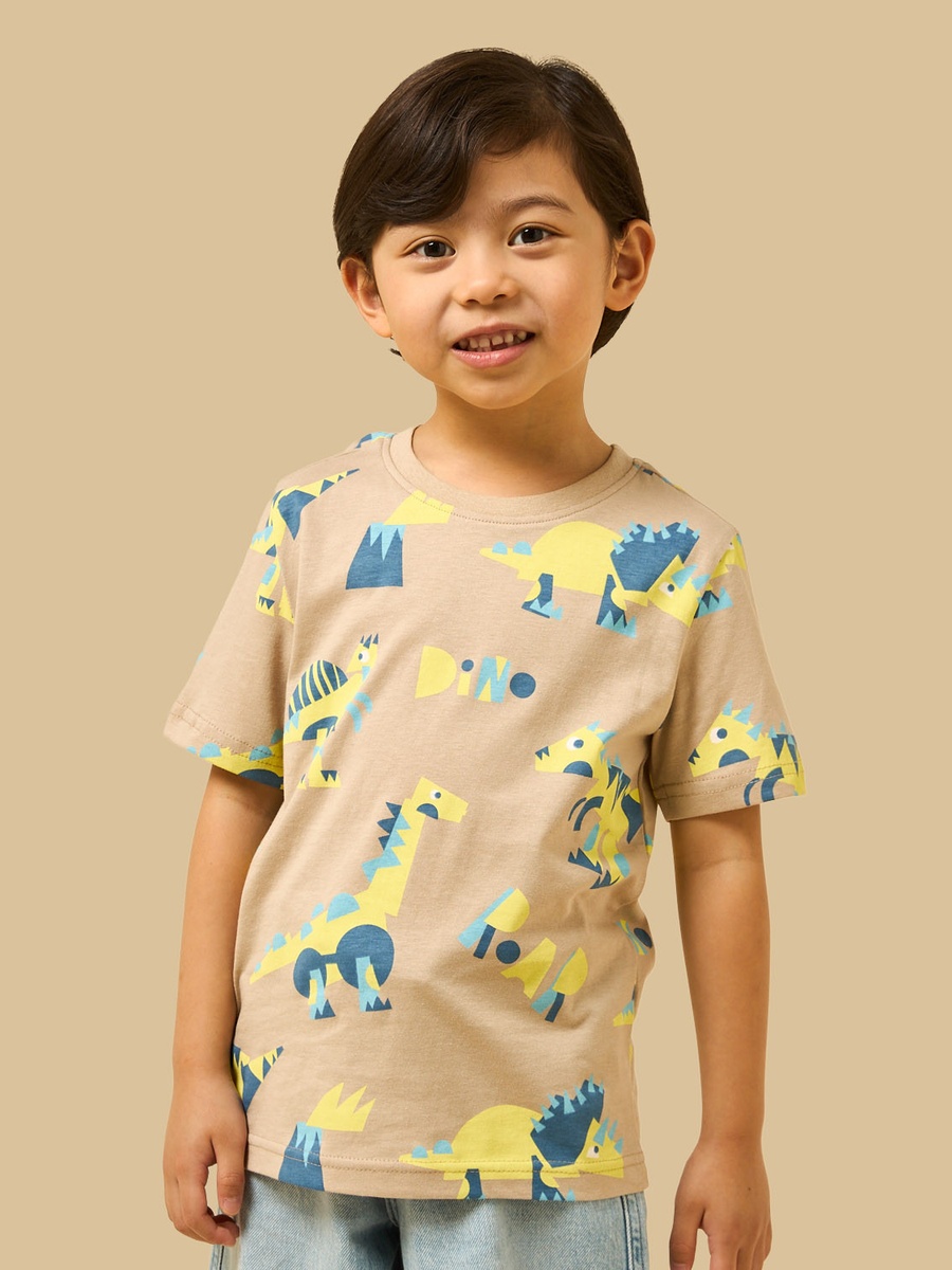 Dinosaur Print Cotton T-Shirt