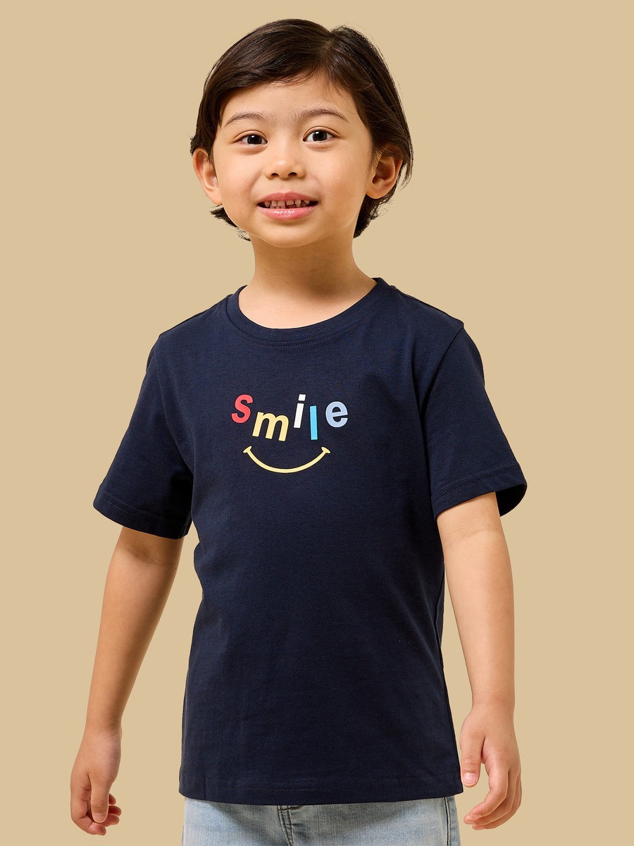 Slogan Print Cotton T-Shirt