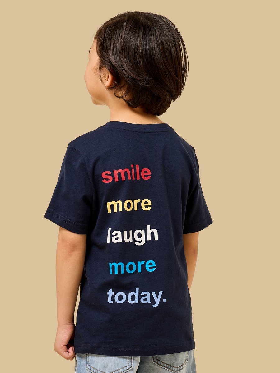 Slogan Print Cotton T-Shirt