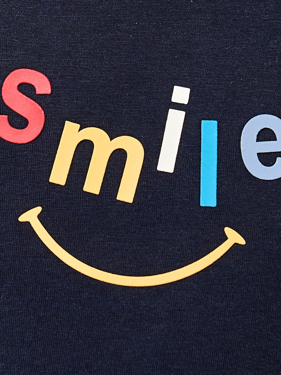 Slogan Print Cotton T-Shirt