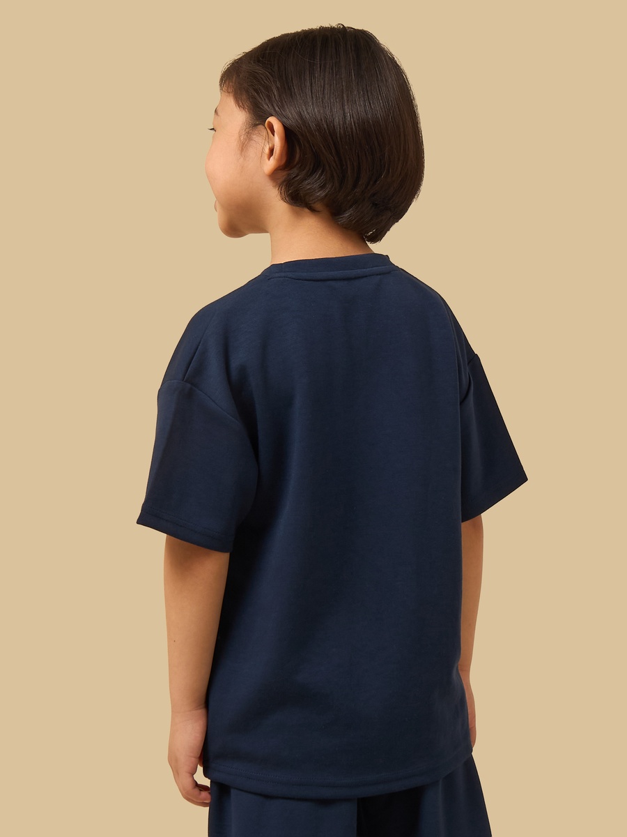 Slogan Embroidered Cotton T-Shirt