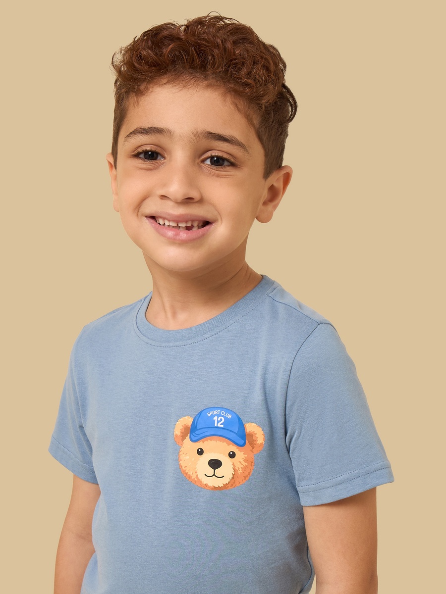 Pack of 3 - Bear Print Cotton T-Shirt