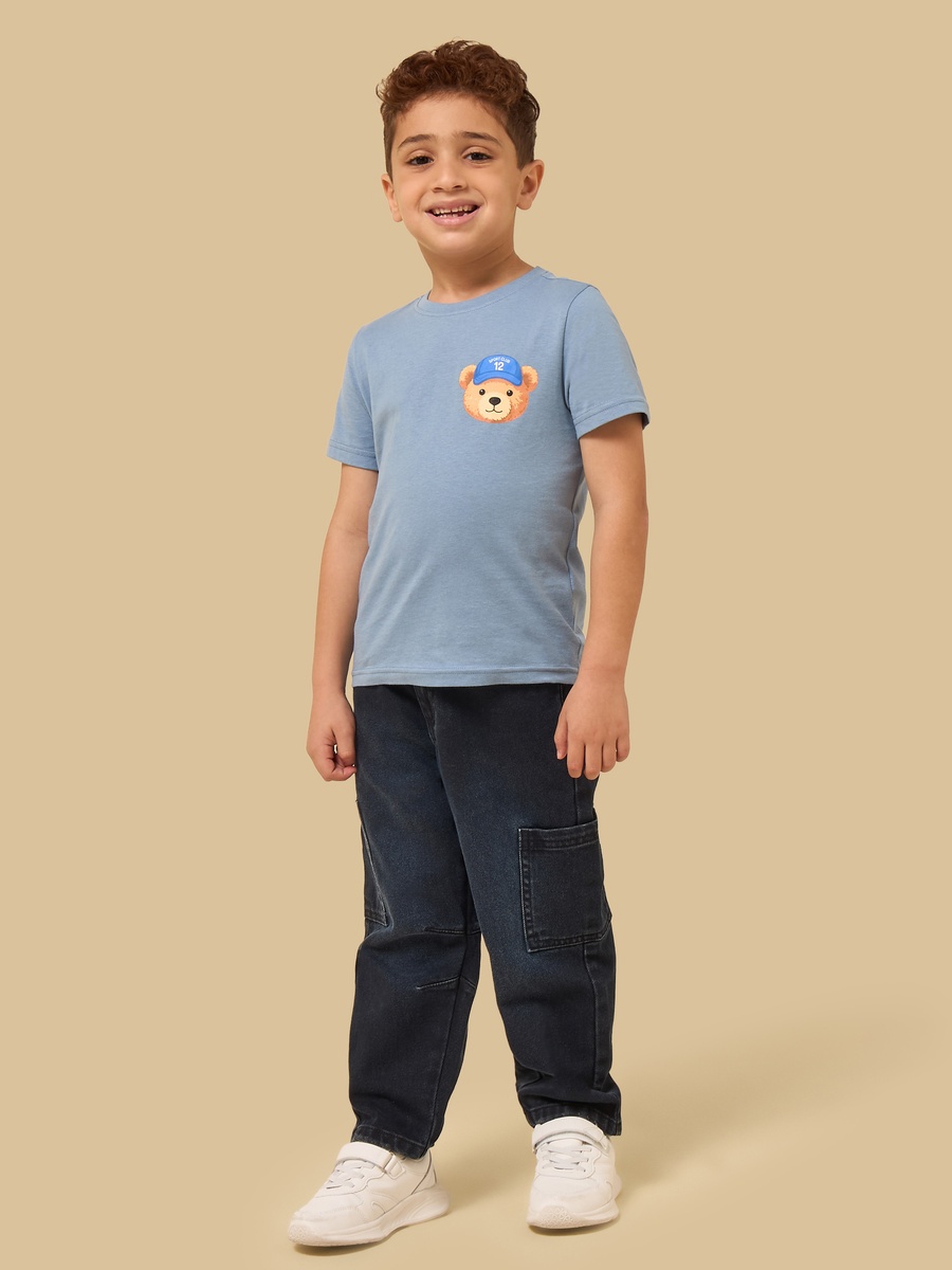 Pack of 3 - Bear Print Cotton T-Shirt