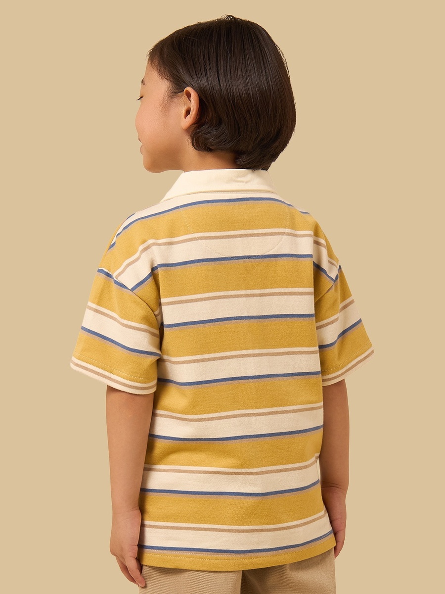 Striped Cotton Polo T-Shirt