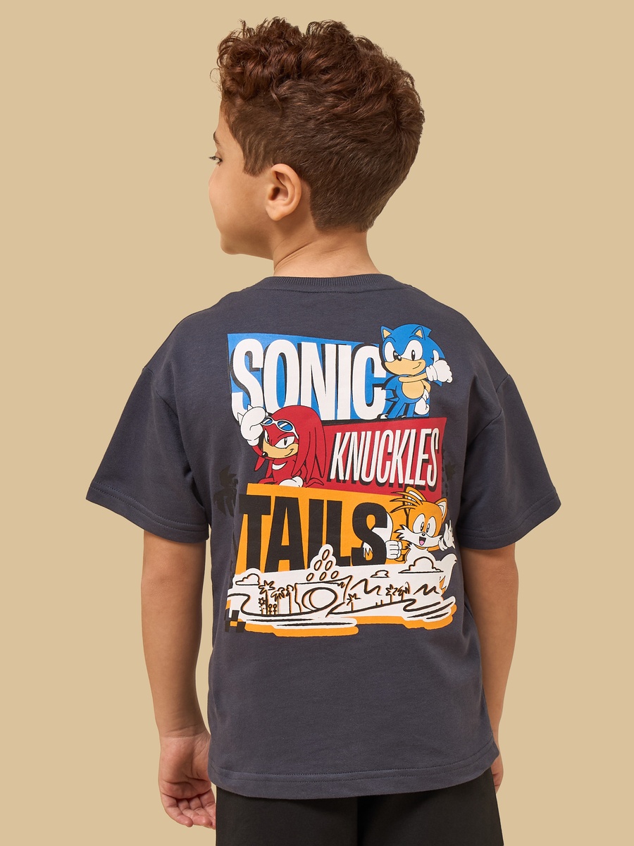 Sonic Print Cotton T-Shirt
