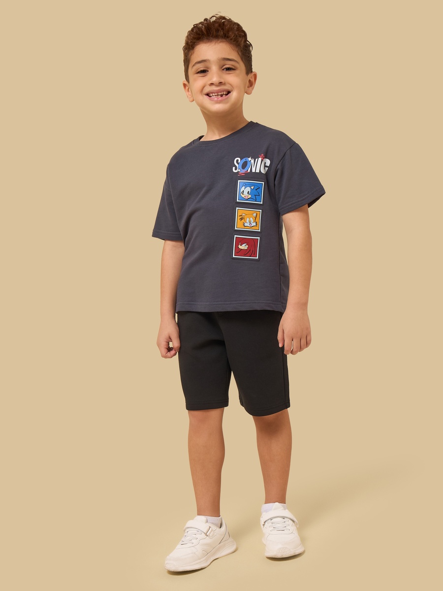 Sonic Print Cotton T-Shirt