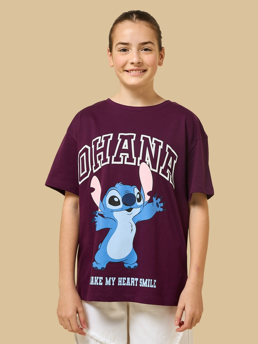Stitch Print Oversized T-Shirt