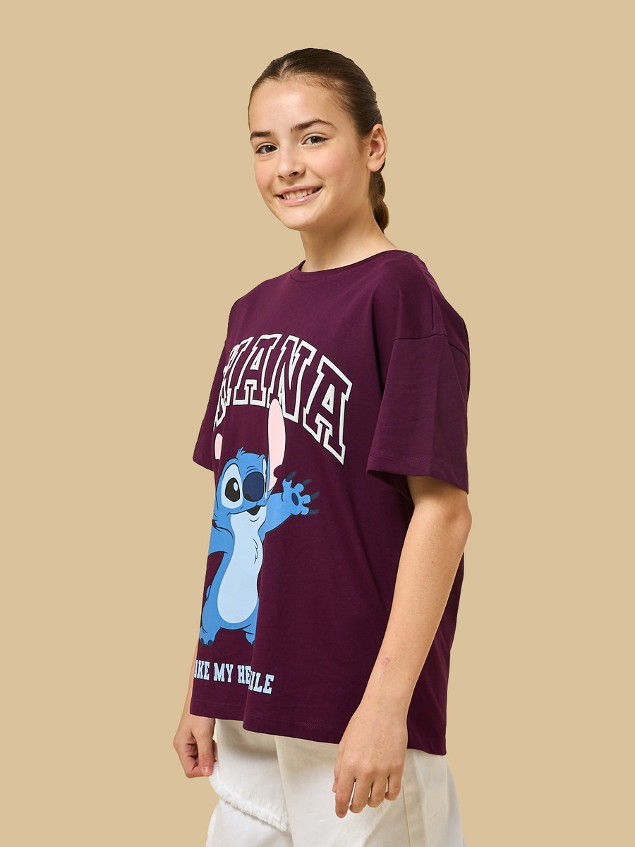 Stitch Print Oversized T-Shirt