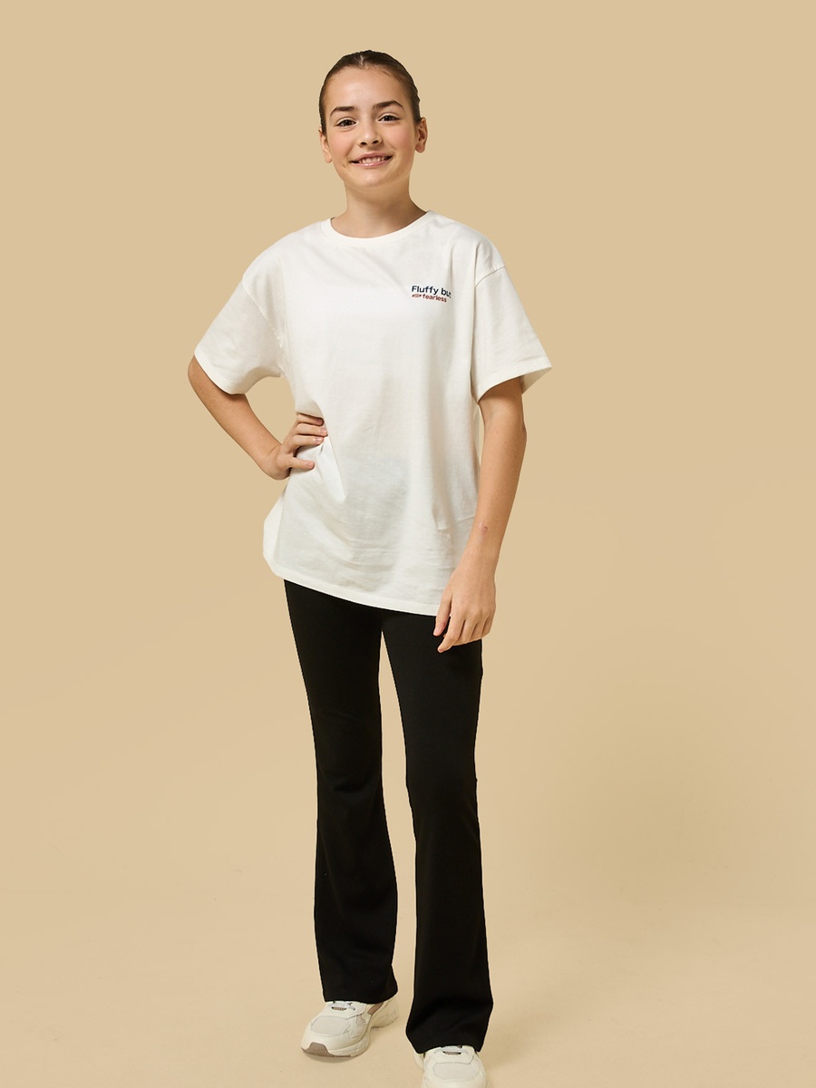 Teddy Bear Print Oversized Cotton T-Shirt