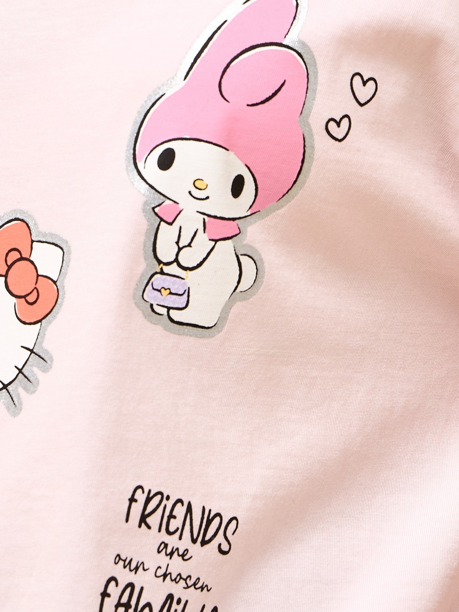 Hello Kitty and Friends Print Oversized T-Shirt