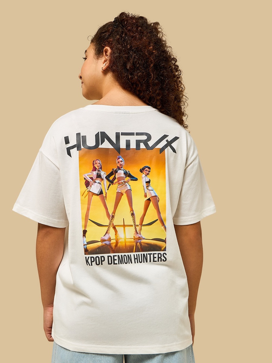 KPop Demon Hunters Print Oversized T-Shirt
