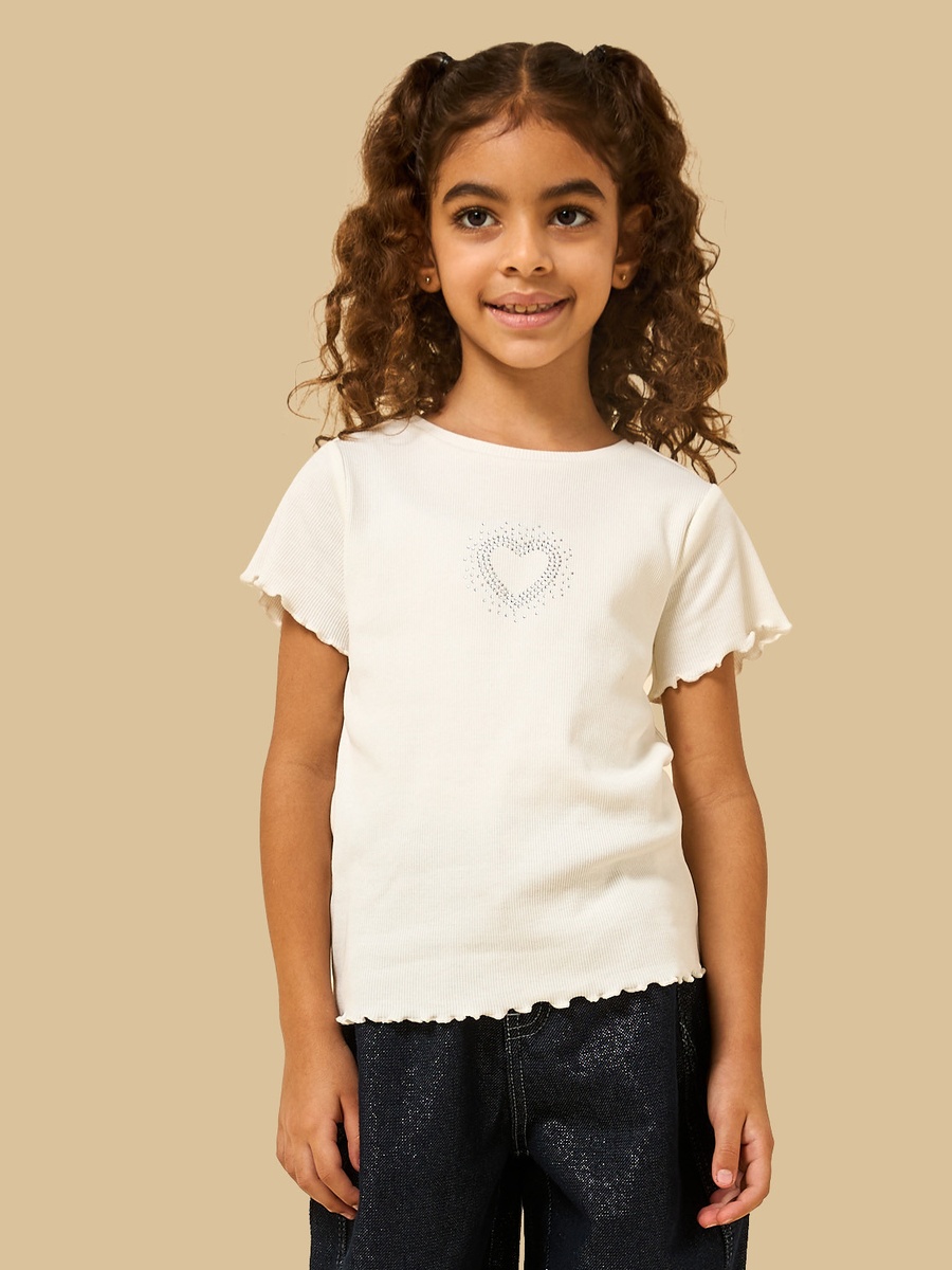 Heart Embellished T-Shirt
