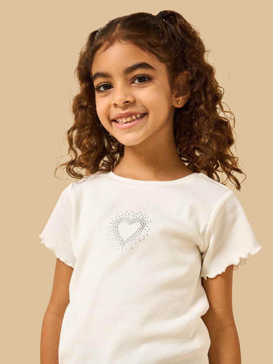 Heart Embellished T-Shirt