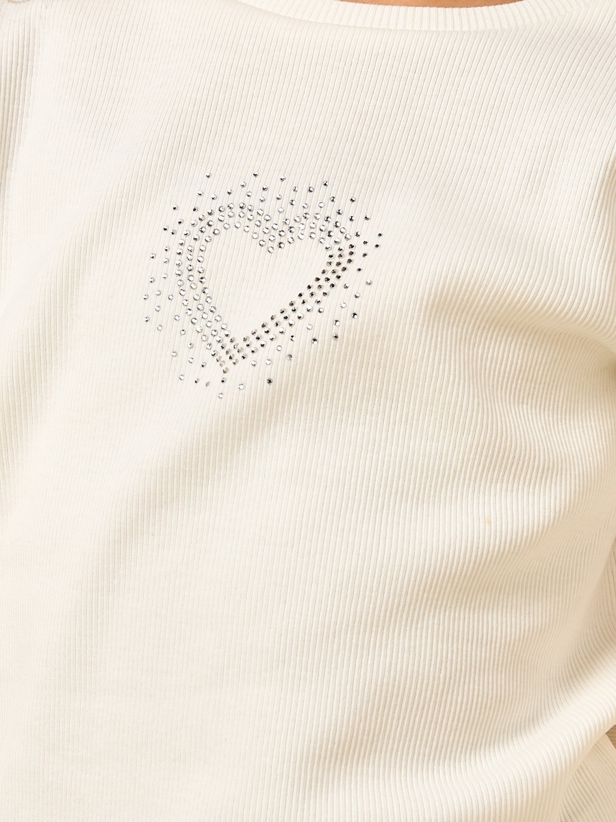 Heart Embellished T-Shirt