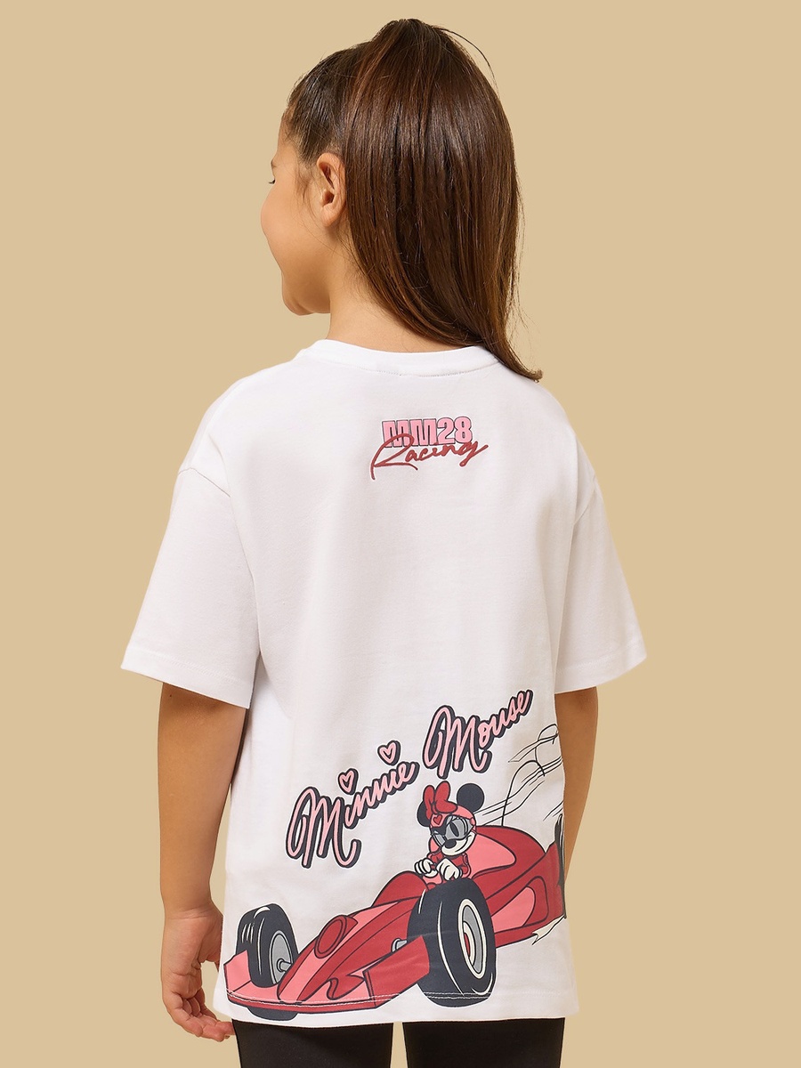 Minnie Mouse Print Cotton T-Shirt