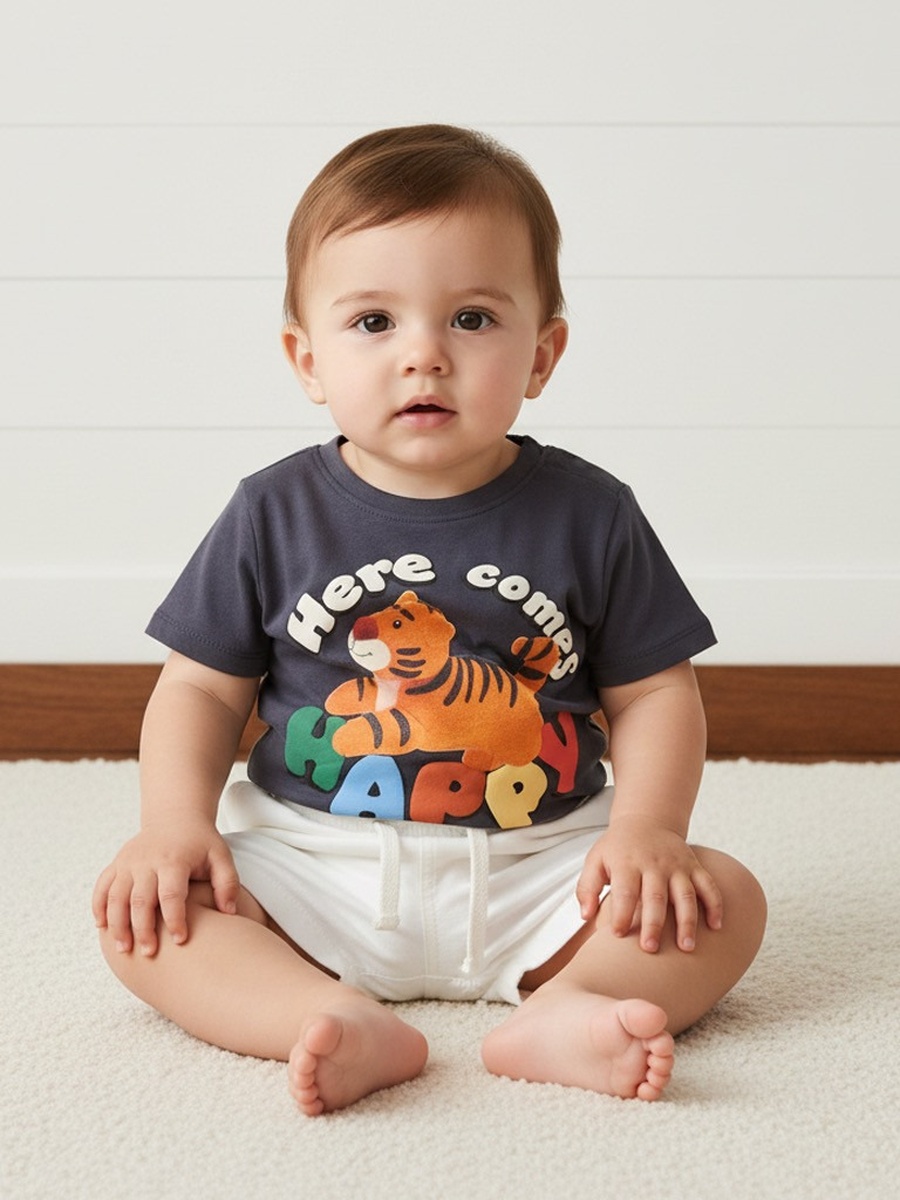 Tiger Print Cotton T-Shirt