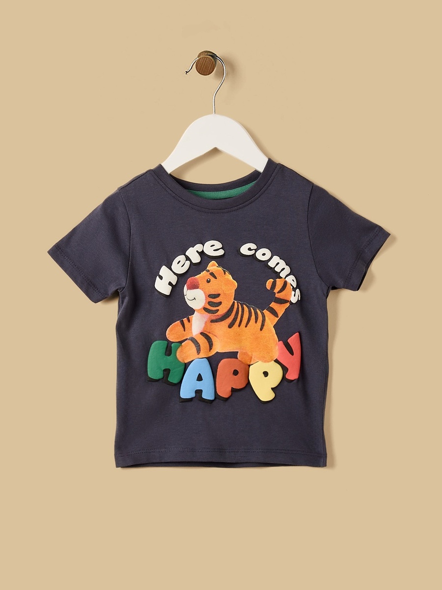 Tiger Print Cotton T-Shirt