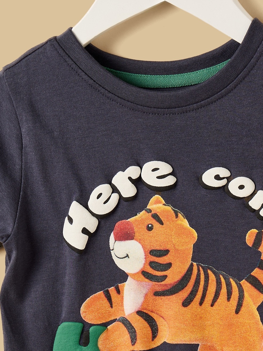 Tiger Print Cotton T-Shirt