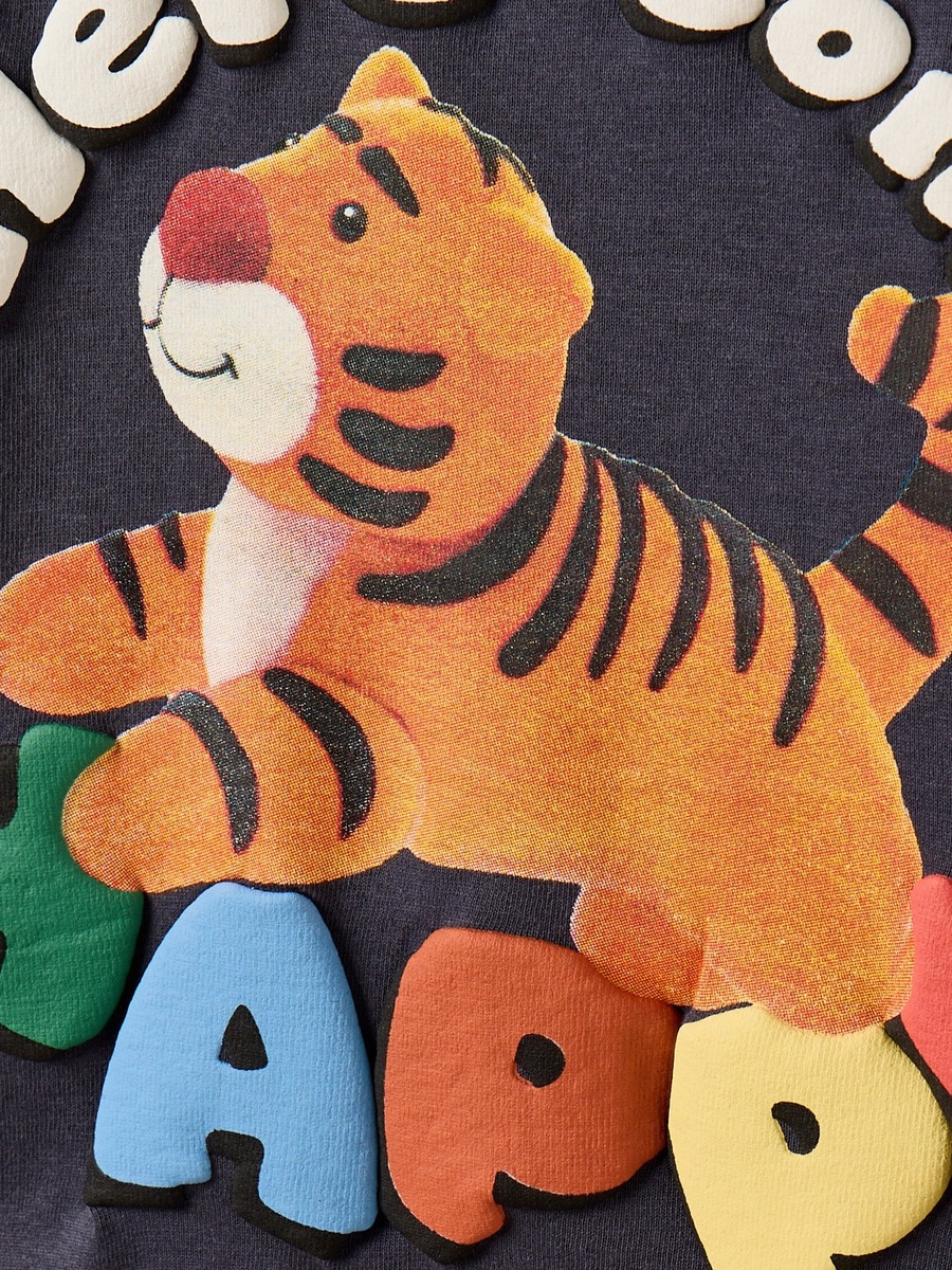 Tiger Print Cotton T-Shirt