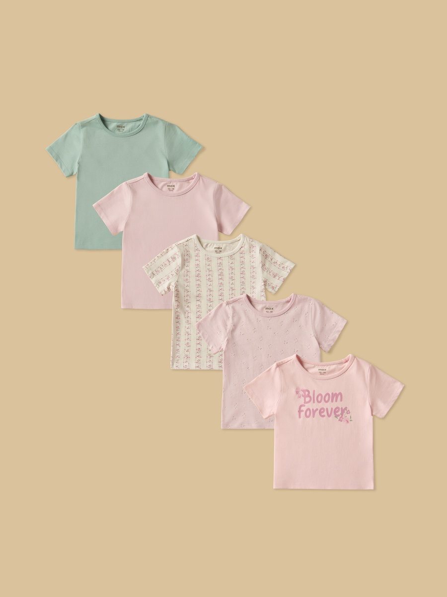 Pack of 5 - Assorted Cotton T-Shirt